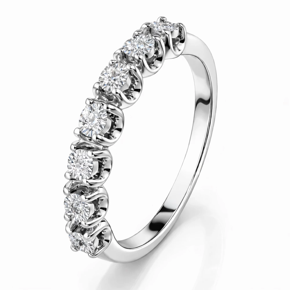 Кольцо с бриллиантами из белого золота 585 пробы Кольцо с бриллиантами из белого золота 585 пробы