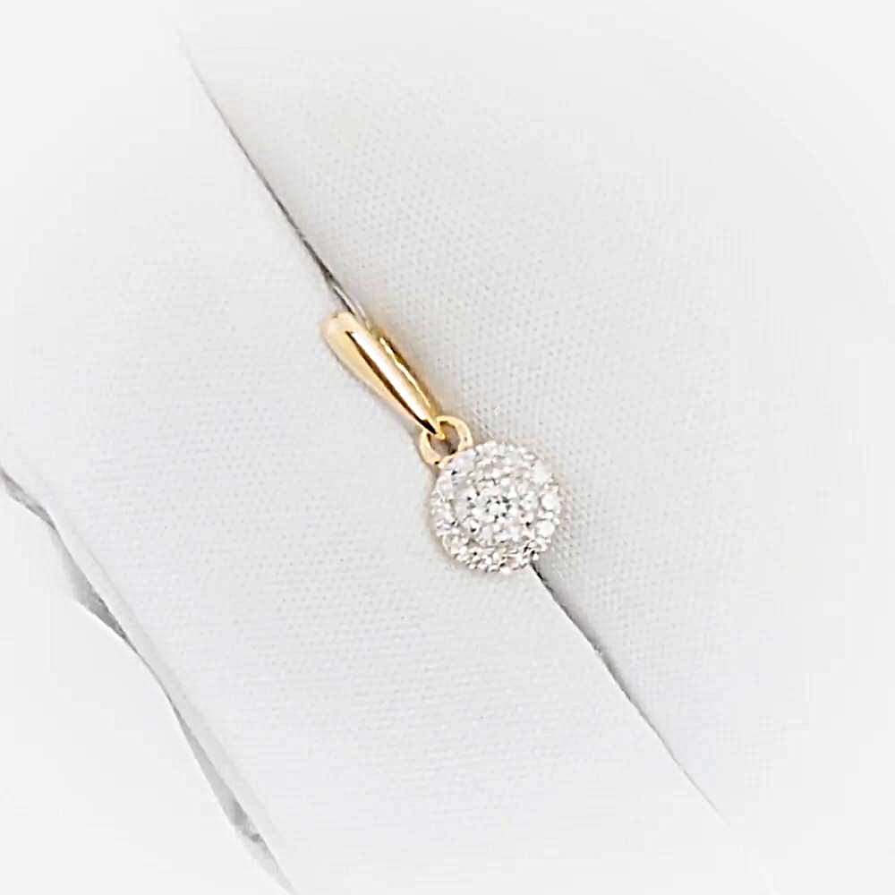 Подвес с бриллиантами из красного золота 585 пробы