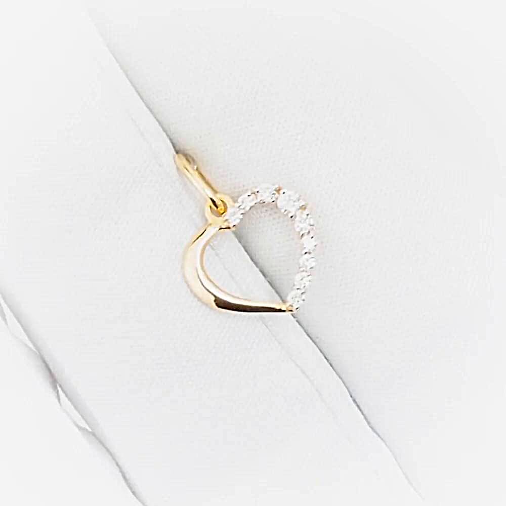 Подвес с бриллиантами из красного золота 585 пробы