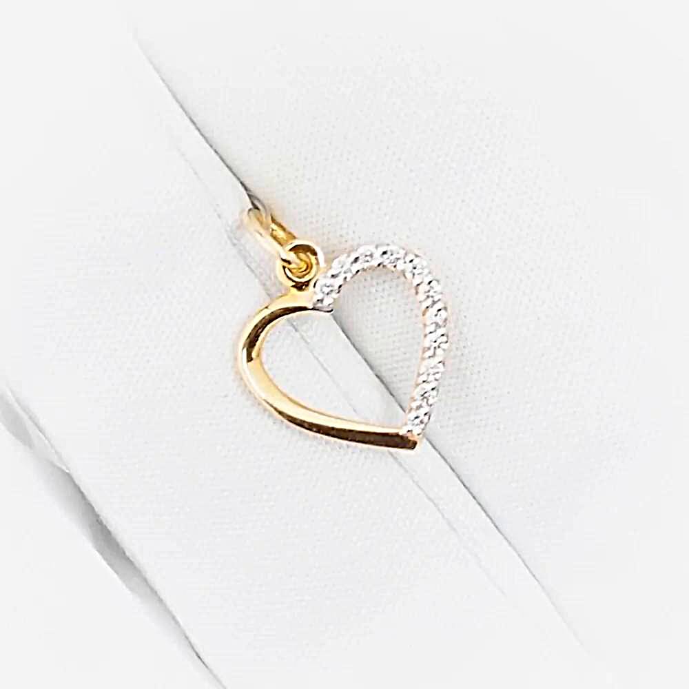 Подвес с бриллиантами из красного золота 585 пробы