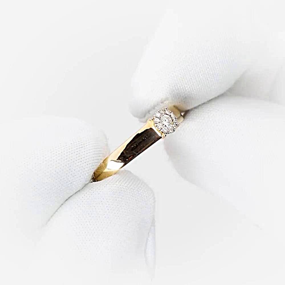 Кольцо с бриллиантами из красного золота 585 пробы