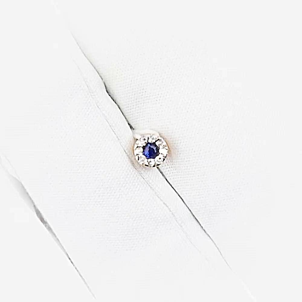 Подвес с сапфирами и бриллиантами из красного золота 585 пробы