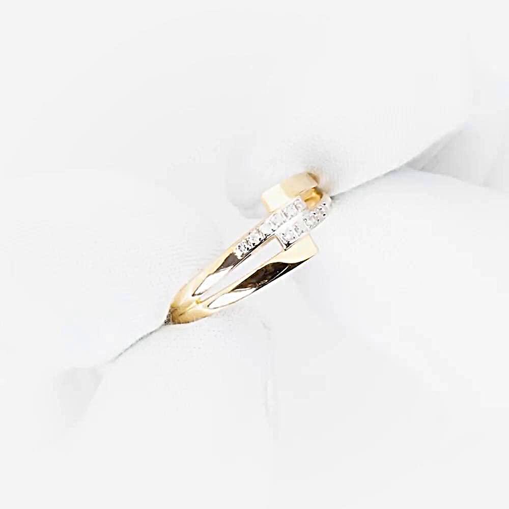 Кольцо с бриллиантами из красного золота 585 пробы