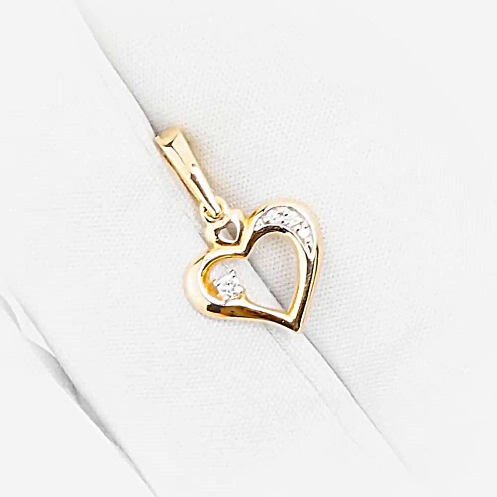 Подвес с бриллиантами из красного золота 585 пробы Подвес с бриллиантами из красного золота 585 пробы