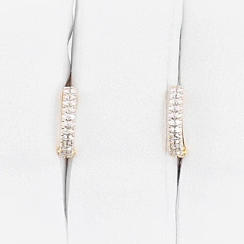 Серьги с бриллиантами из красного золота 585 пробы