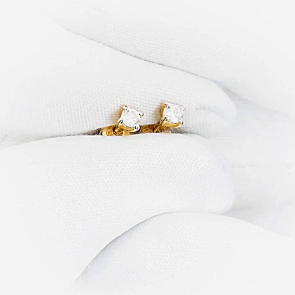 Серьги с бриллиантами из красного золота 585 пробы