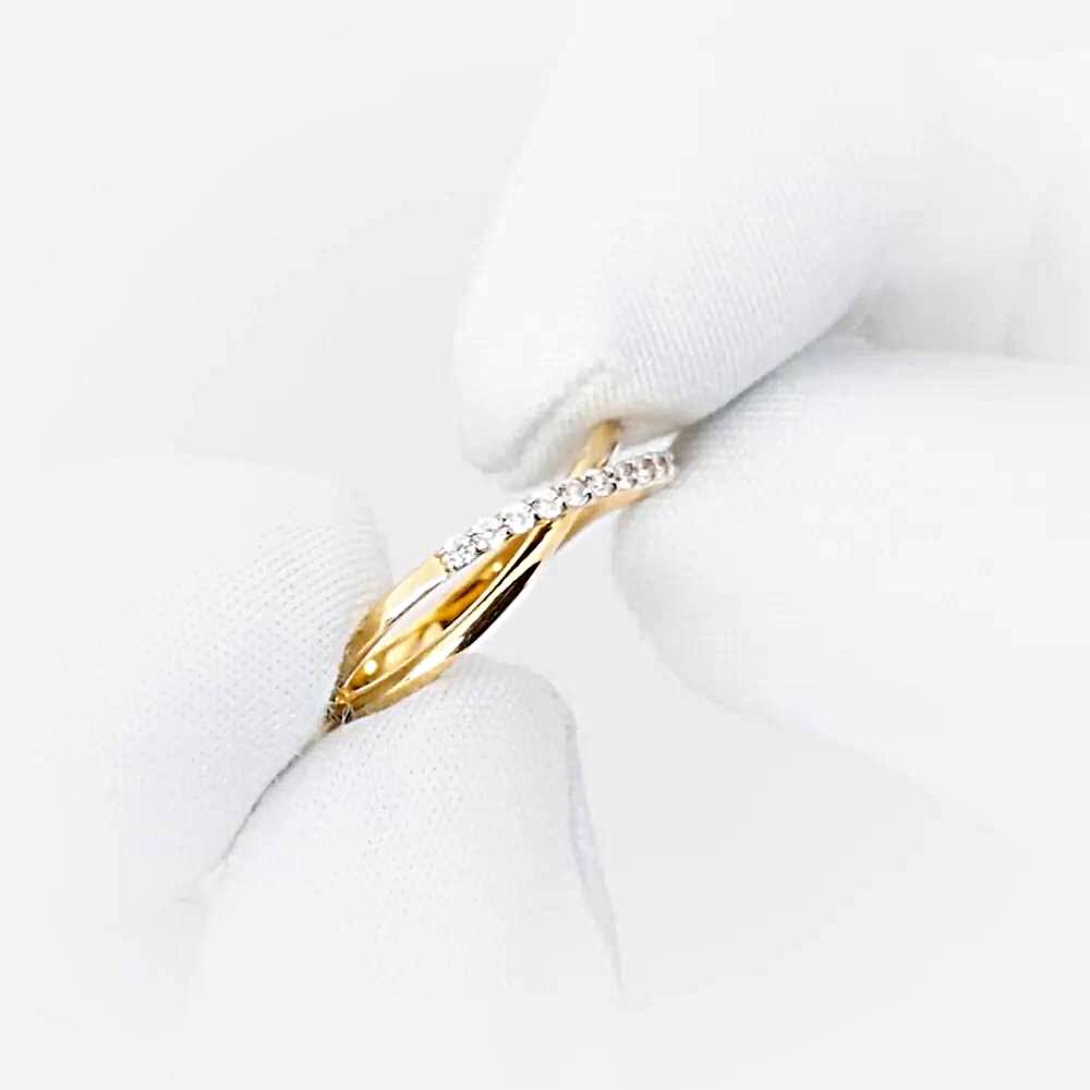 Кольцо с бриллиантами из красного золота 585 пробы