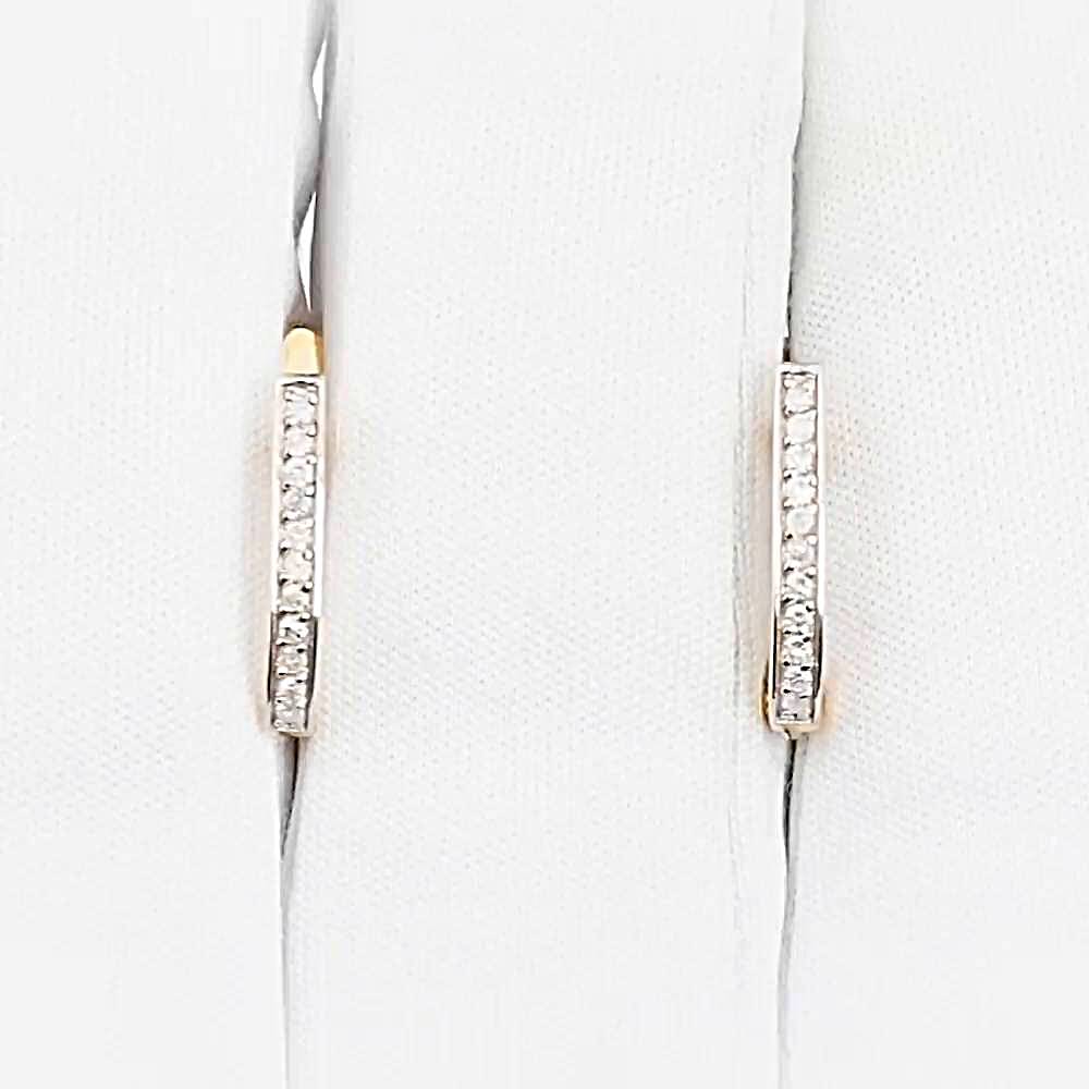 Серьги с бриллиантами из красного золота 585 пробы