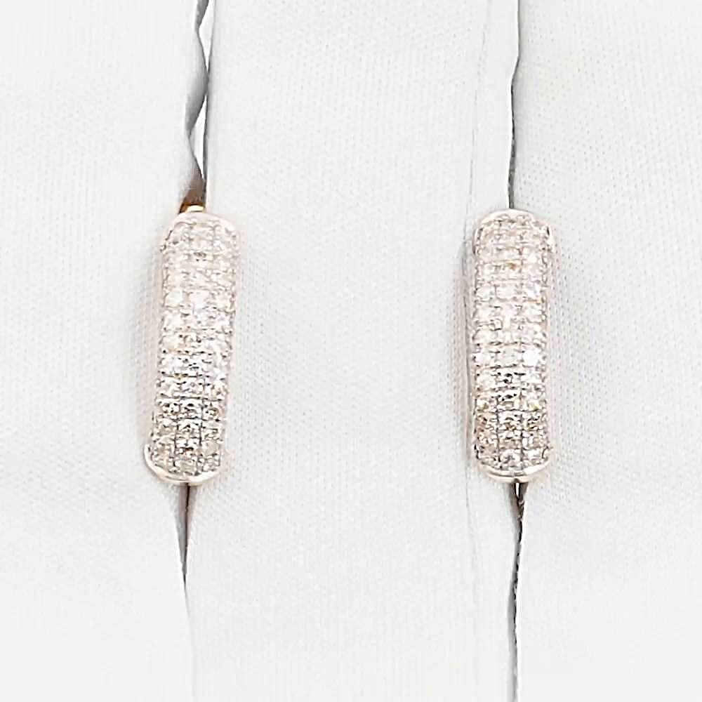 Серьги с бриллиантами из красного золота 585 пробы