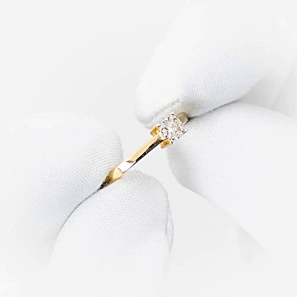 Кольцо с бриллиантами из красного золота 585 пробы