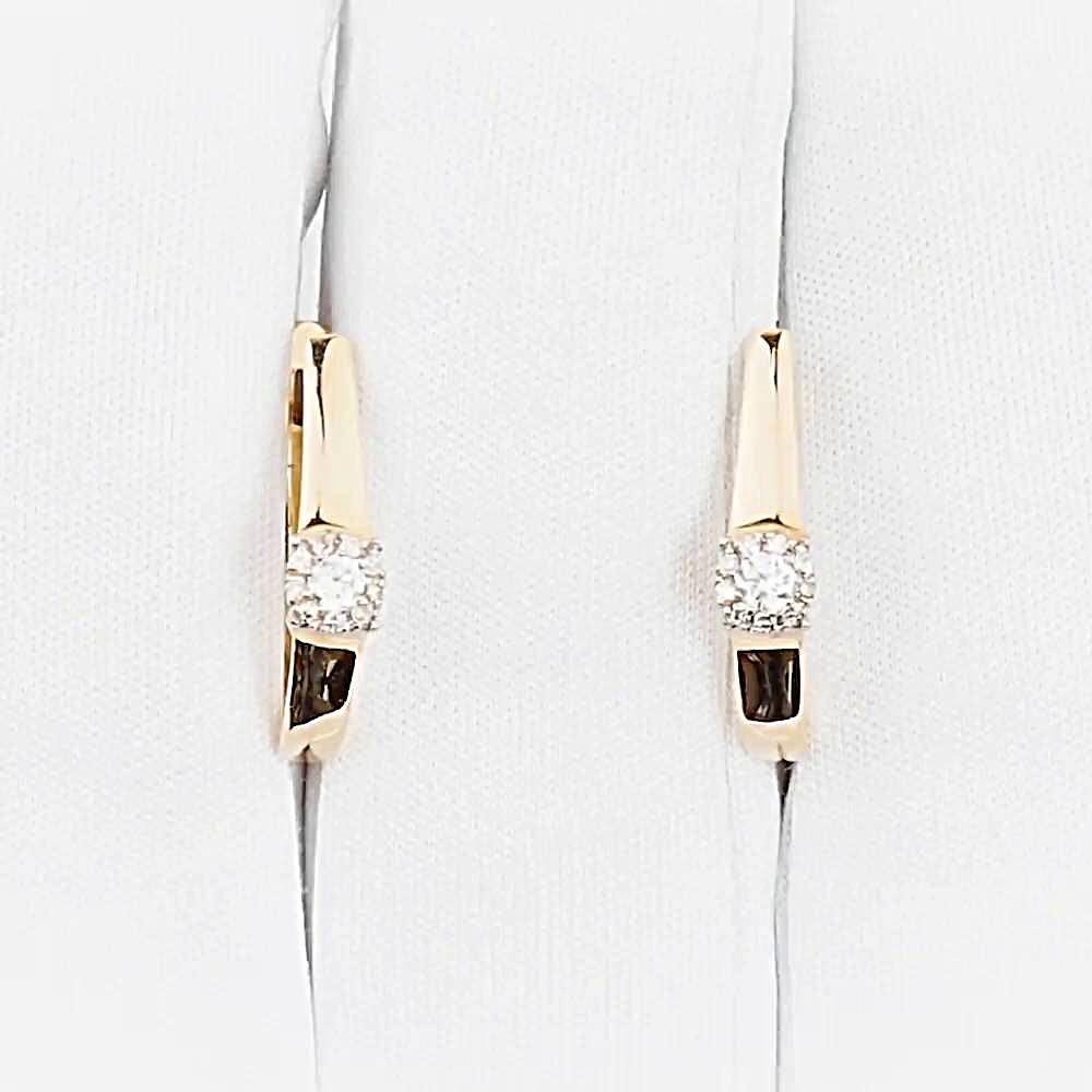 Серьги с бриллиантами из красного золота 585 пробы