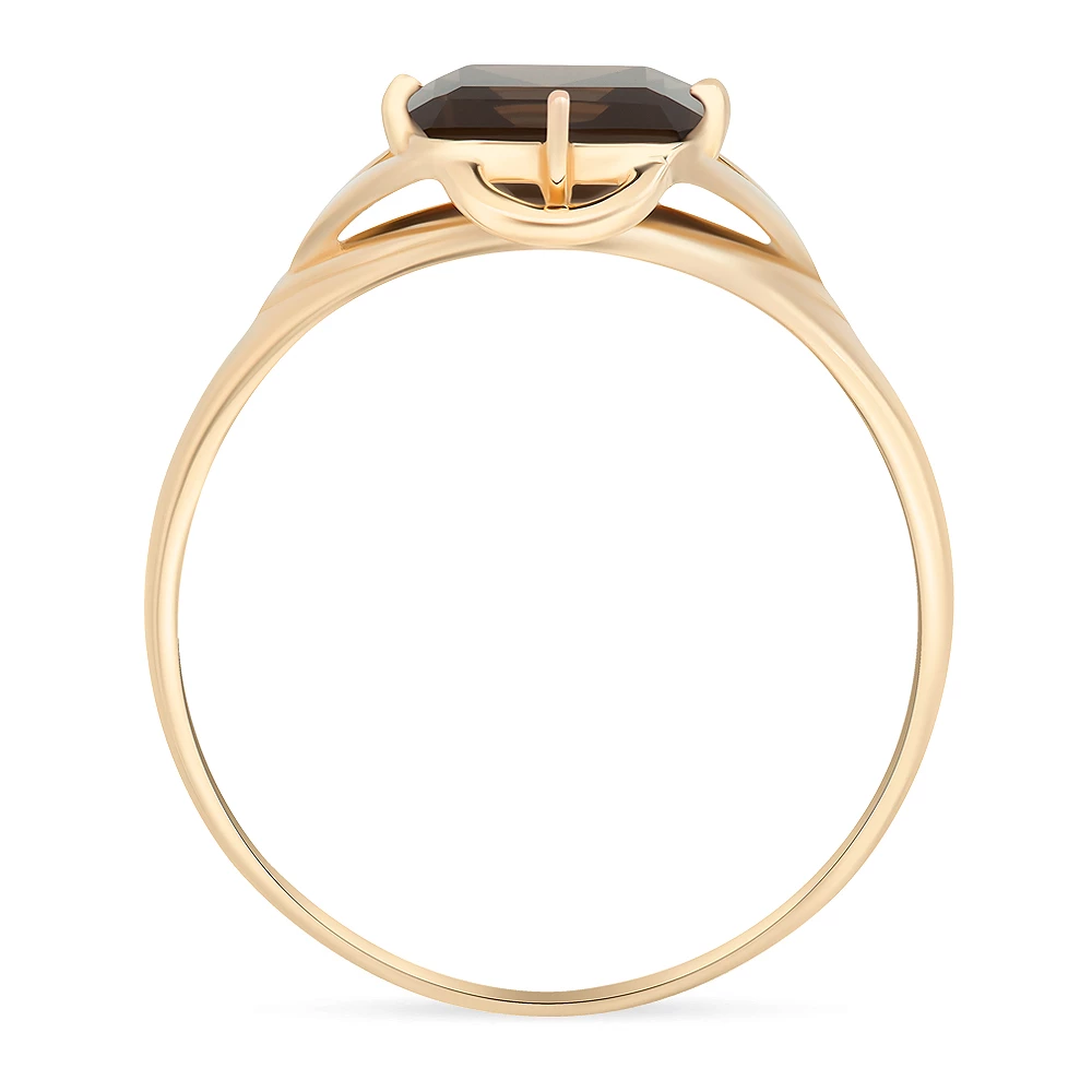 Кольцо с раух-топазом из красного золота 585 пробы Кольцо с раух-топазом из красного золота 585 пробы