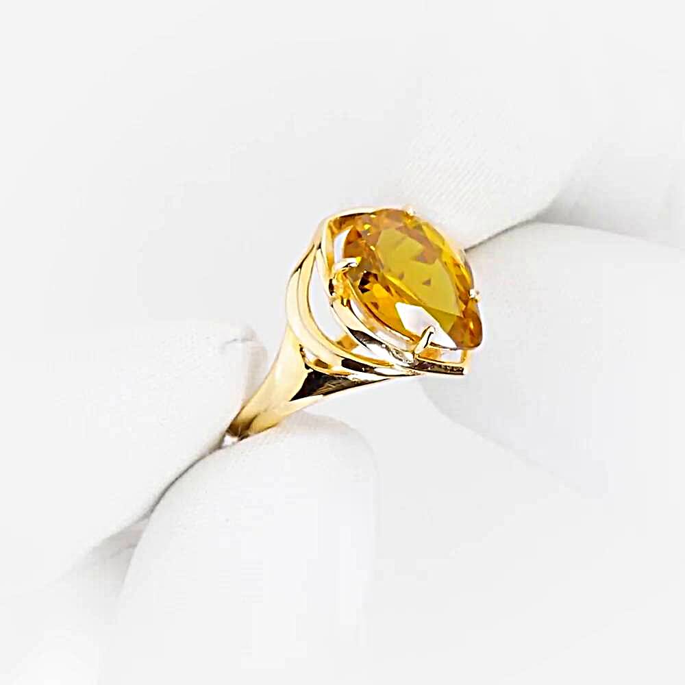 Кольцо с султанит ситалом из красного золота 585 пробы 1