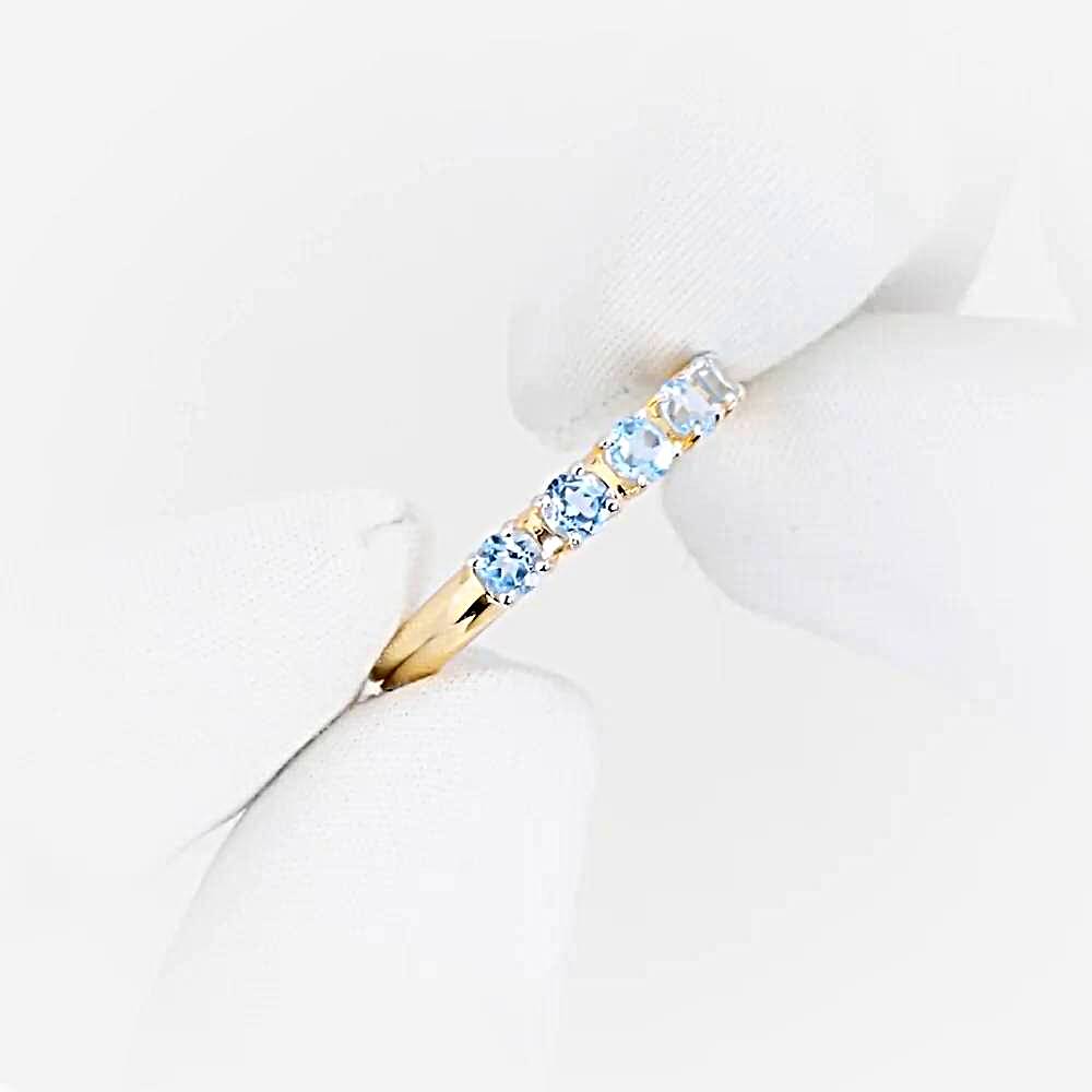 Кольцо с топазами из красного золота 375 пробы 1