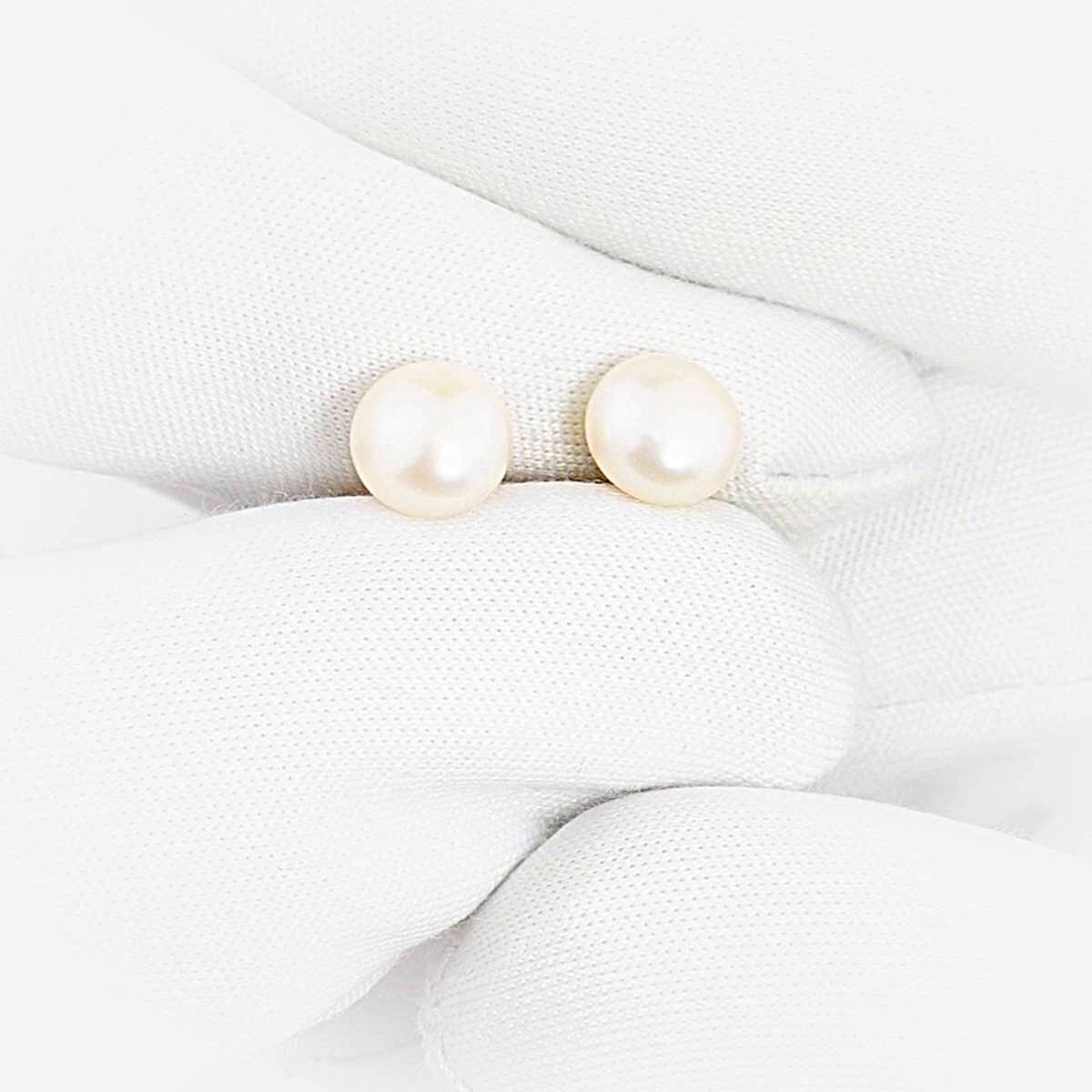 Серьги с культивированным жемчугом из красного золота 585 пробы 1