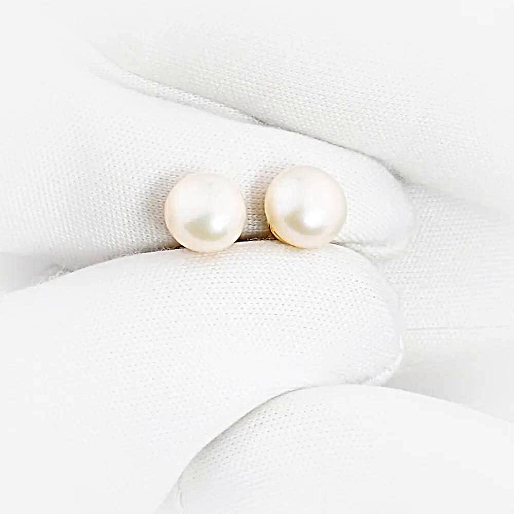 Серьги с культивированным жемчугом из красного золота 375 пробы 1