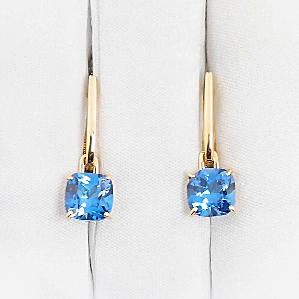 Серьги с топазами лондон из красного золота 585 пробы