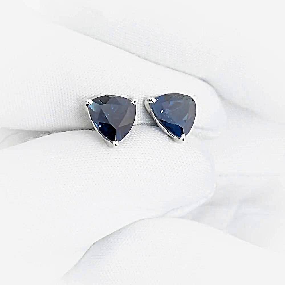 Серьги с топазами лондон из белого золота 585 пробы