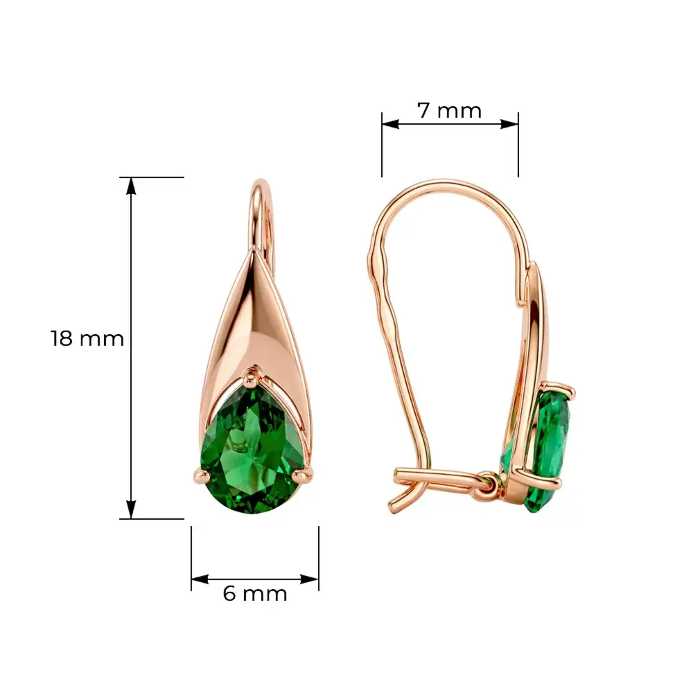 Серьги с агатами из красного золота 375 пробы 4