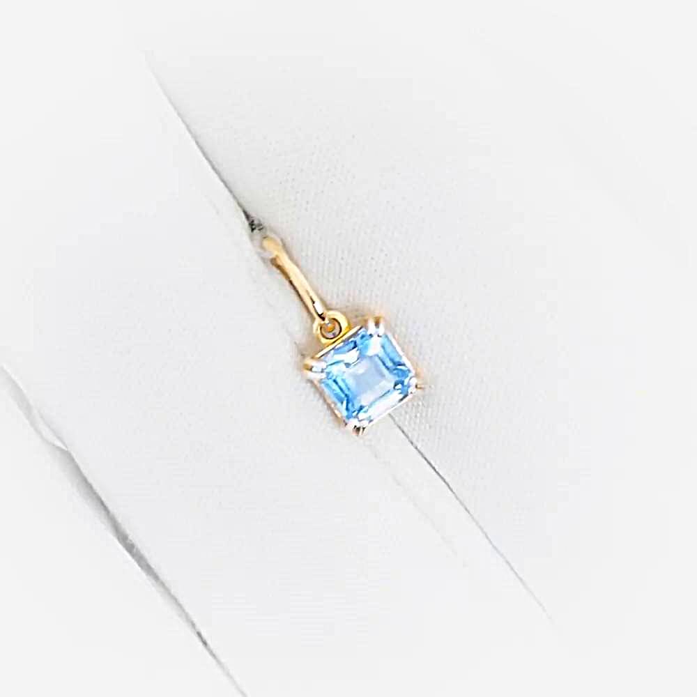 Подвес с топазом из красного золота 585 пробы 1