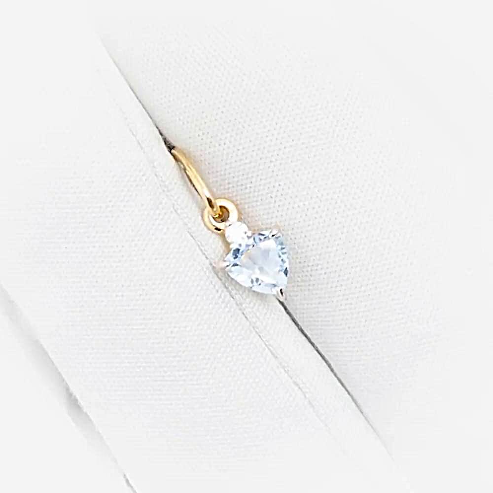 Подвес с топазом и фианитом из красного золота 375 пробы 1