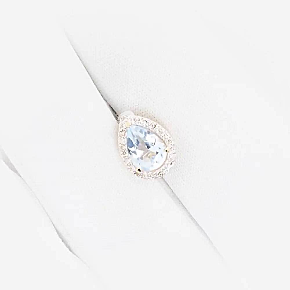 Подвес с топазами и бриллиантами из красного золота 585 пробы