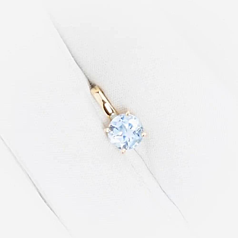 Подвес с топазом из красного золота 375 пробы