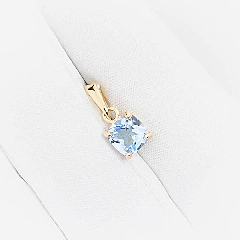 Подвес с топазом из красного золота 585 пробы