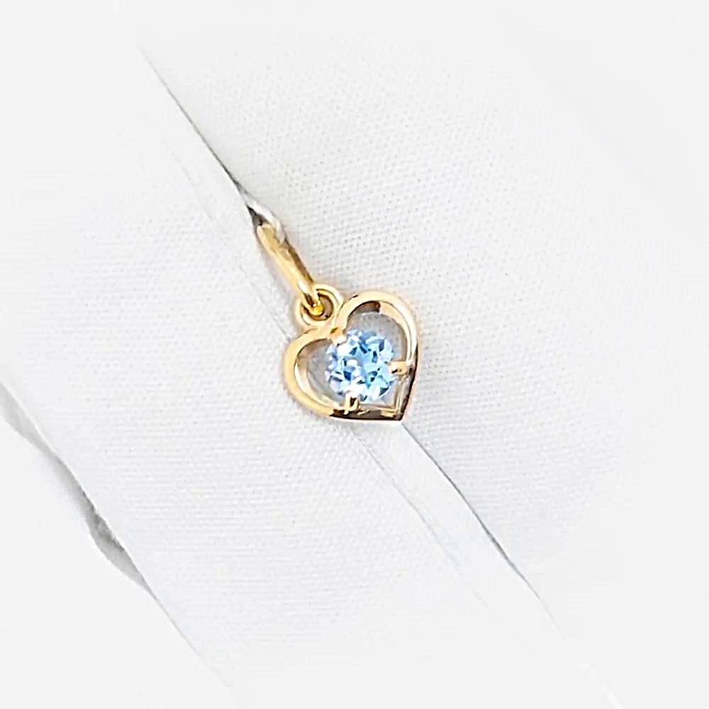 Подвес с топазом из красного золота 585 пробы