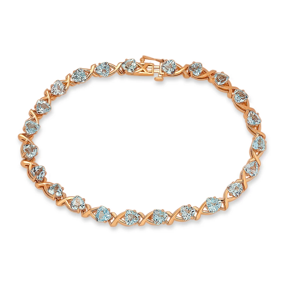 Браслет с топазами из красного золота 585 пробы 1