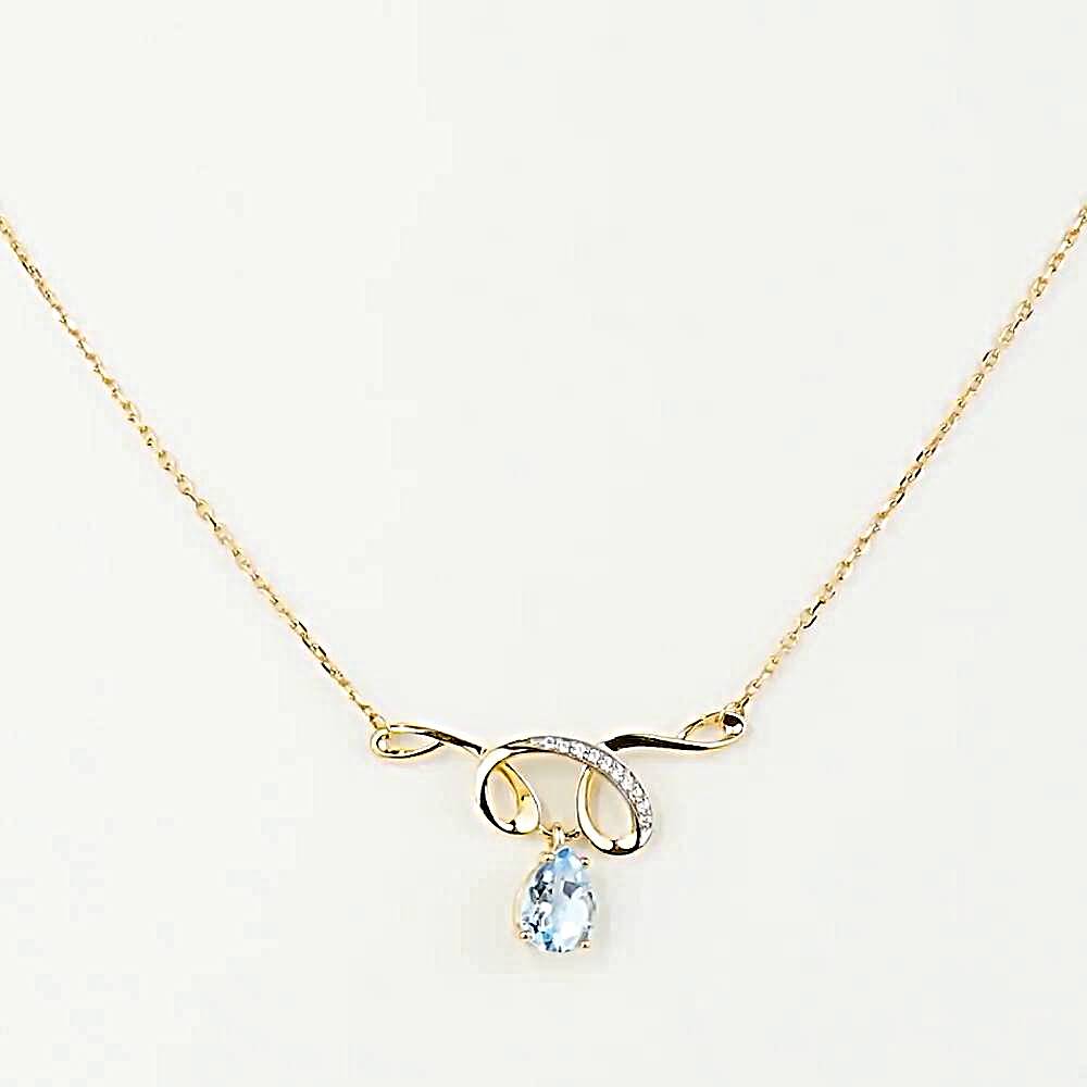 Колье с топазами и фианитами из красного золота 585 пробы 1