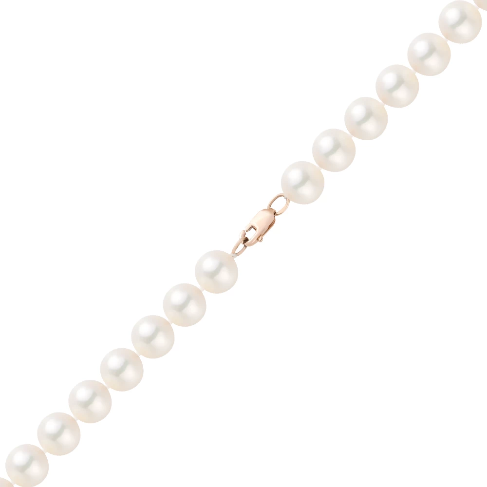 Бусы с жемчугом из красного золота 585 пробы 2