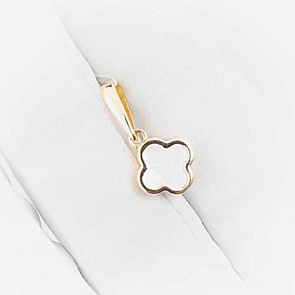 Подвес с перламутром из красного золота 585 пробы