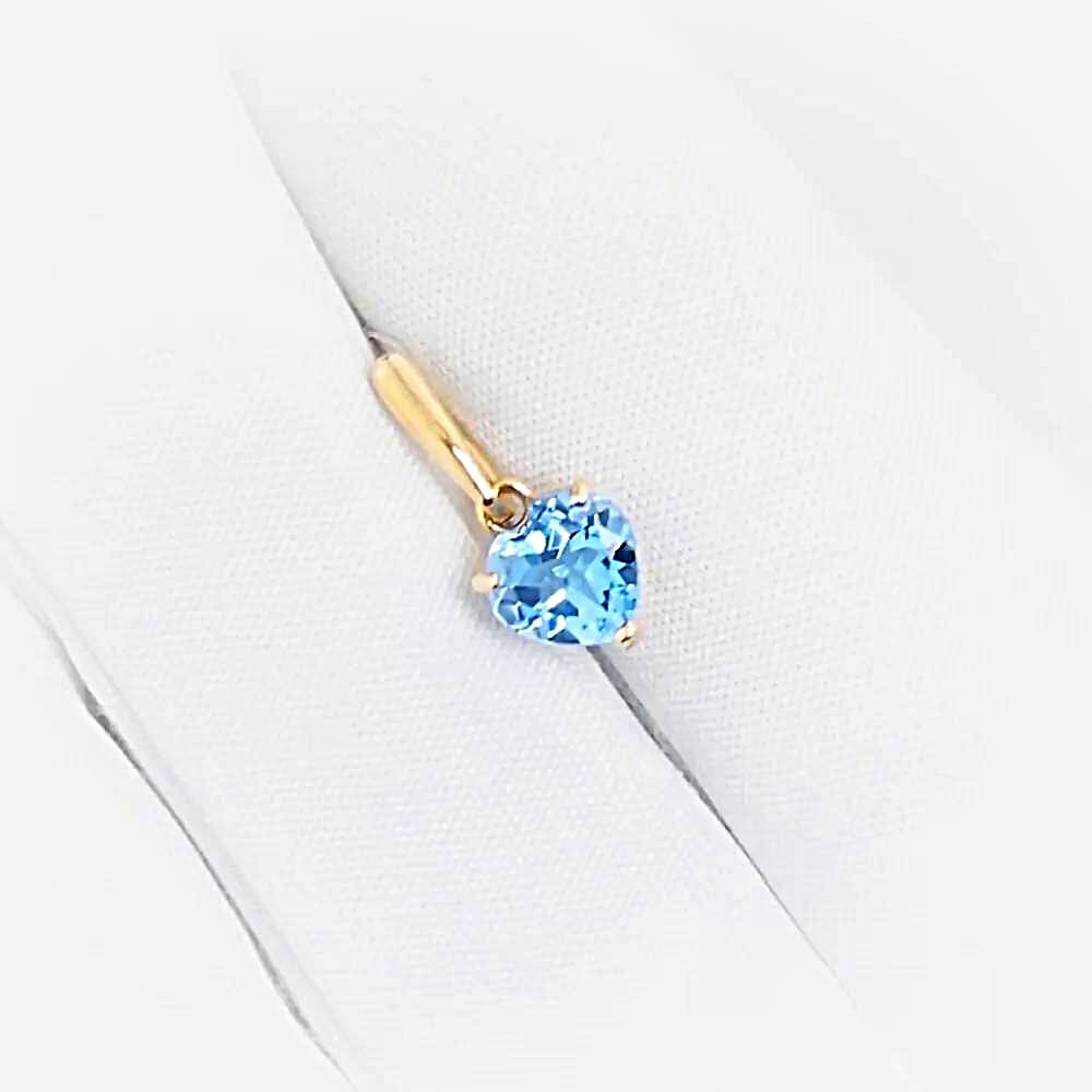 Подвес с топазом из красного золота 375 пробы