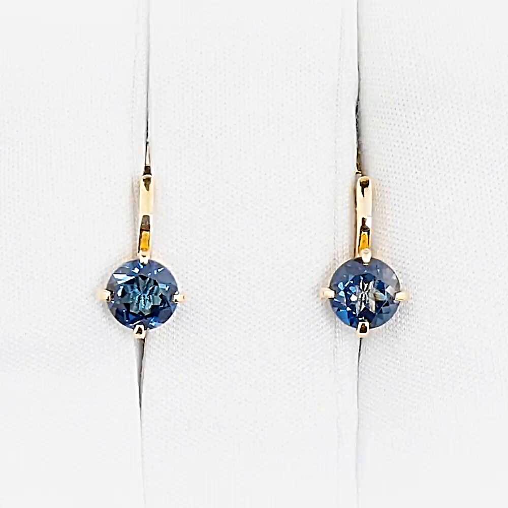 Серьги с топазами лондон из красного золота 585 пробы