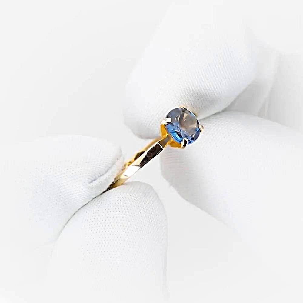 Кольцо с топазом лондон из красного золота 585 пробы