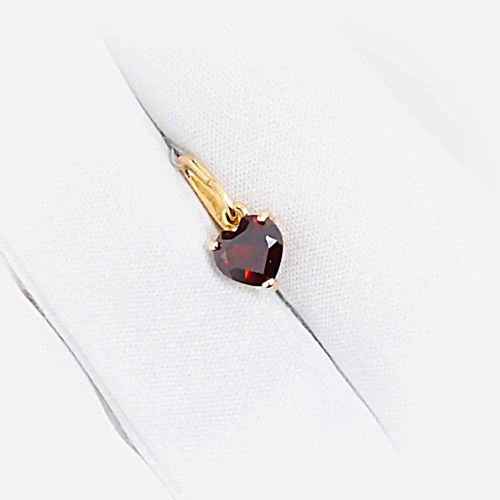 Подвес с гранатом из красного золота 375 пробы