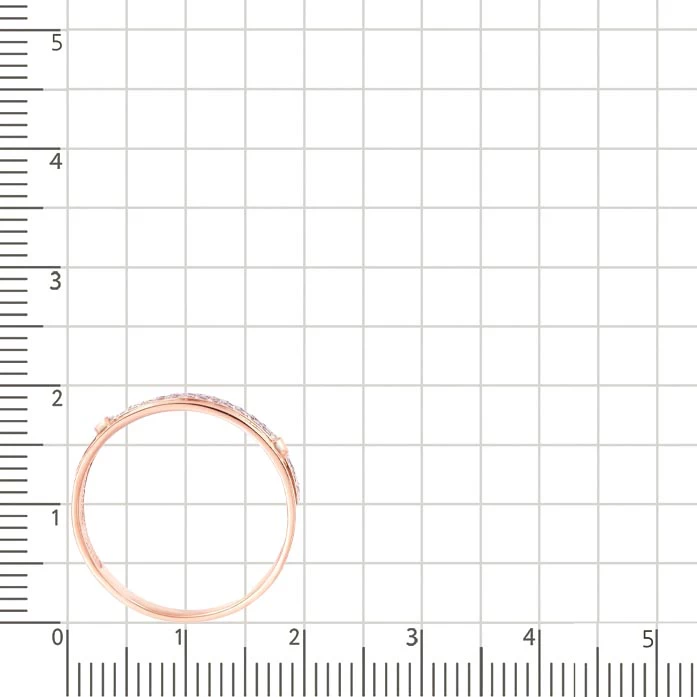 Кольцо с фианитами из красного золота 585 пробы 3