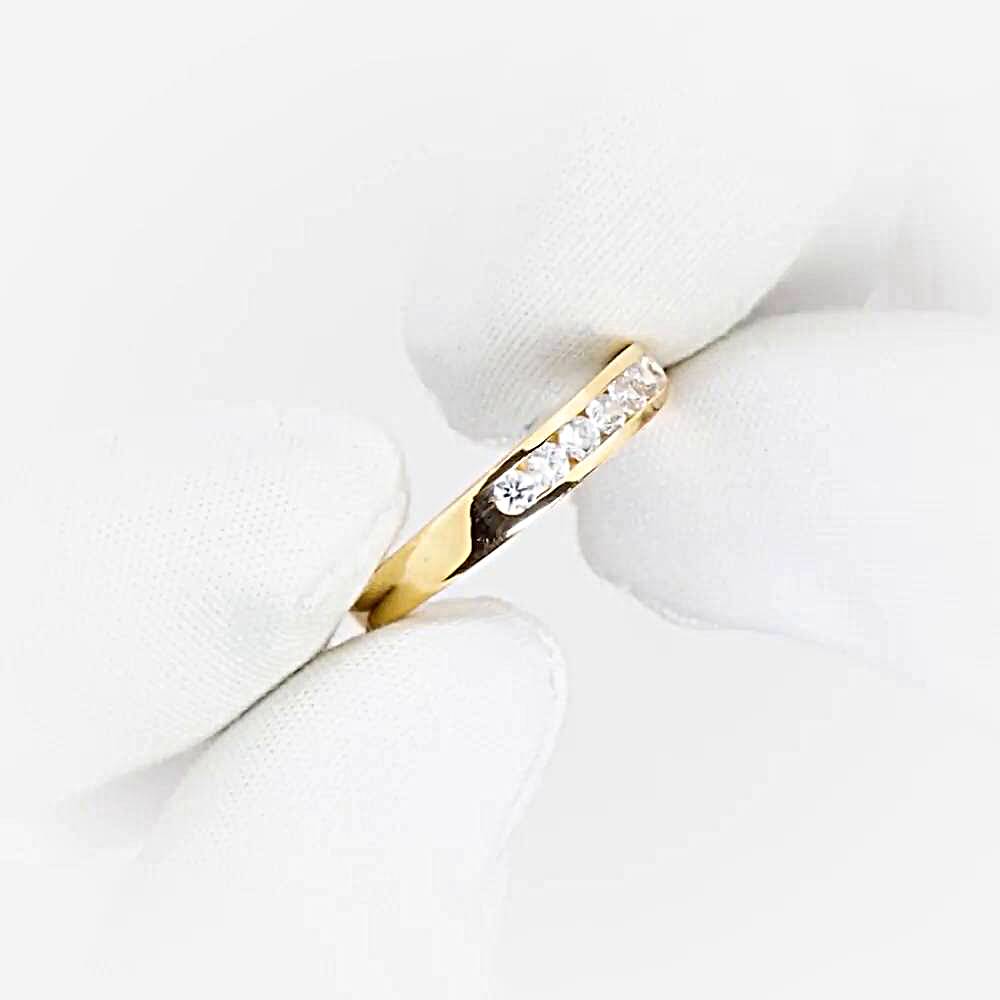 Кольцо с фианитами из красного золота 585 пробы 1