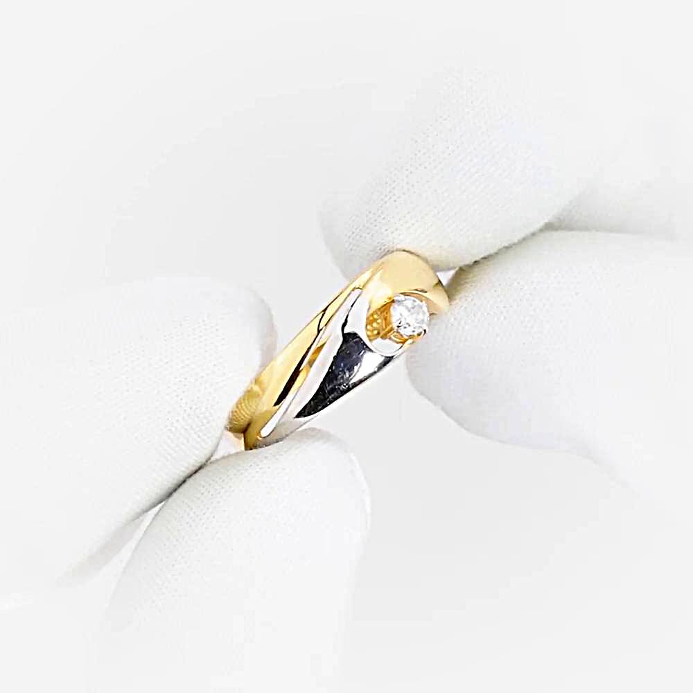 Кольцо с фианитом из красного золота 585 пробы 1