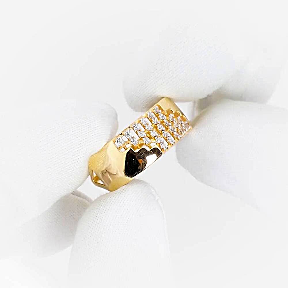 Кольцо с фианитами из красного золота 585 пробы 1