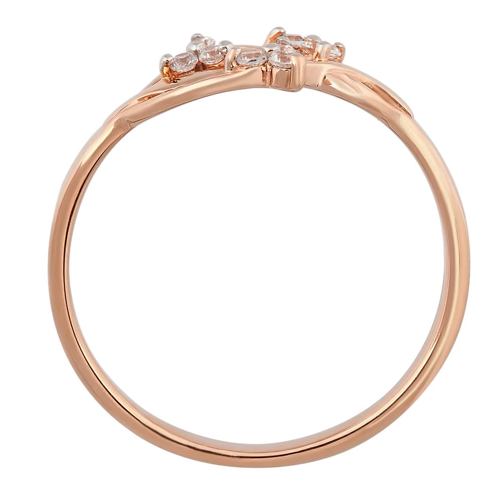 Кольцо с фианитами из красного золота 585 пробы 3