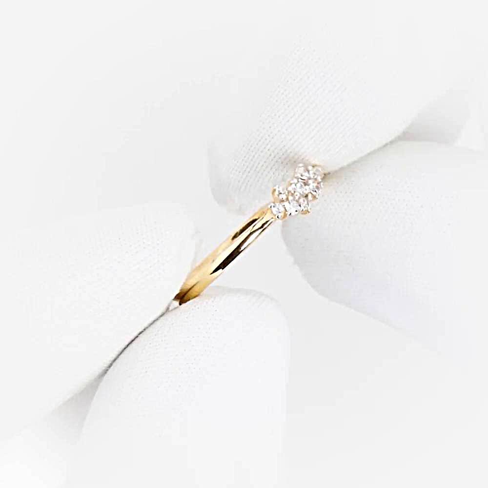 Кольцо с фианитами из красного золота 585 пробы 1