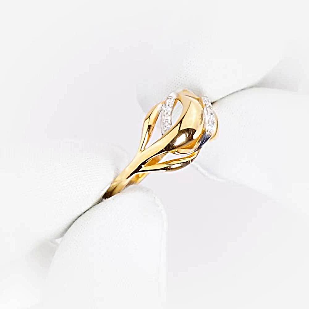 Кольцо с фианитами из красного золота 375 пробы 1