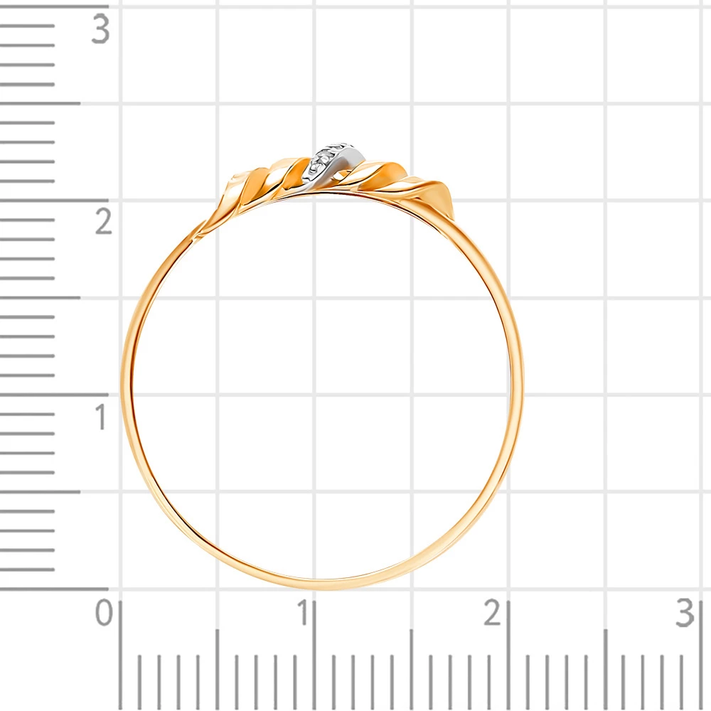 Кольцо с фианитами из красного золота 585 пробы Кольцо с фианитами из красного золота 585 пробы