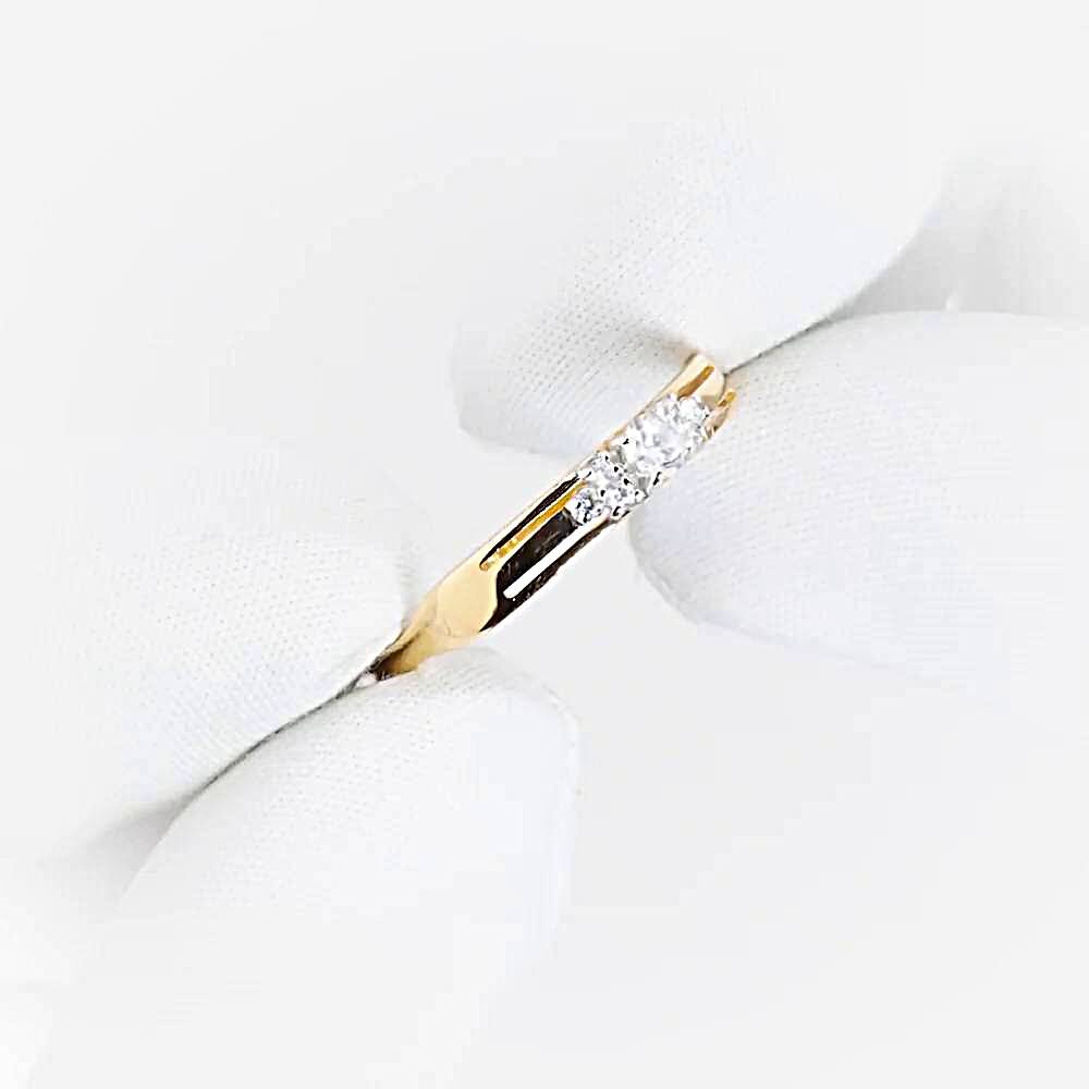 Кольцо с фианитами из красного золота 585 пробы 1