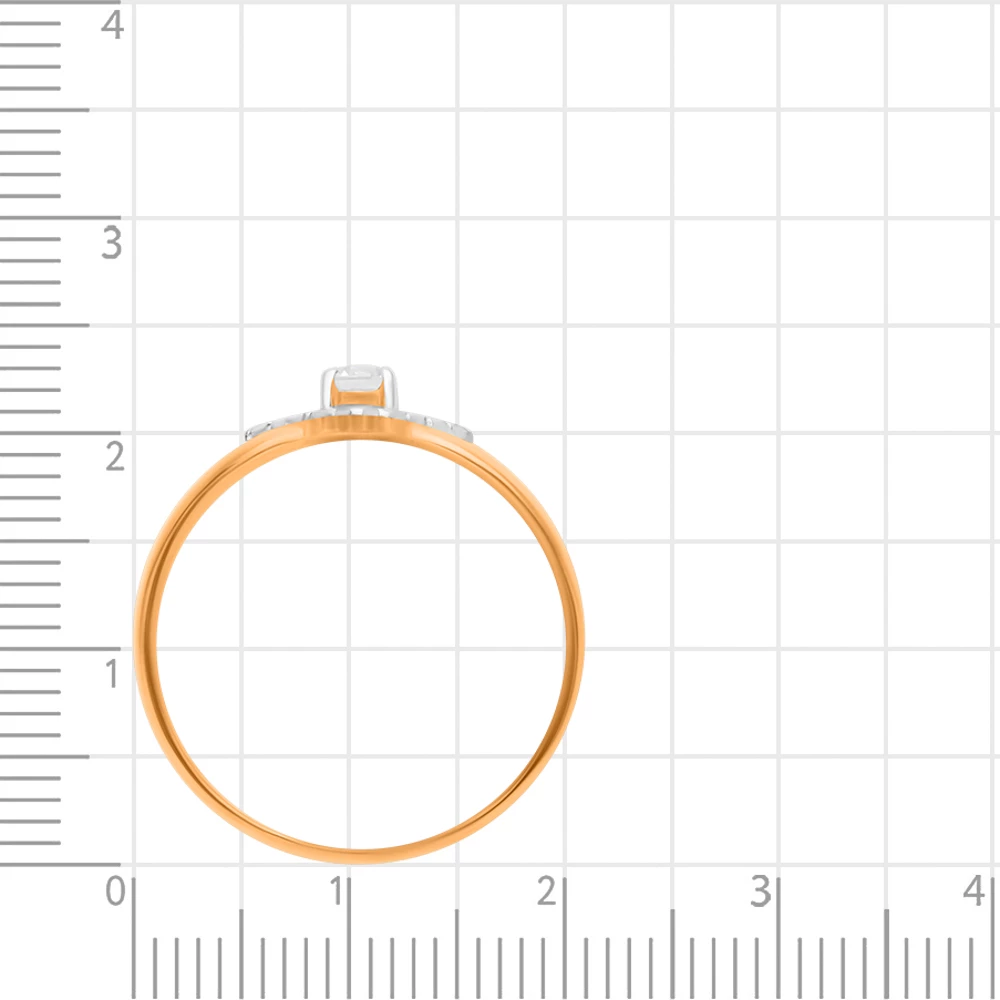 Кольцо с фианитами из красного золота 375 пробы 3