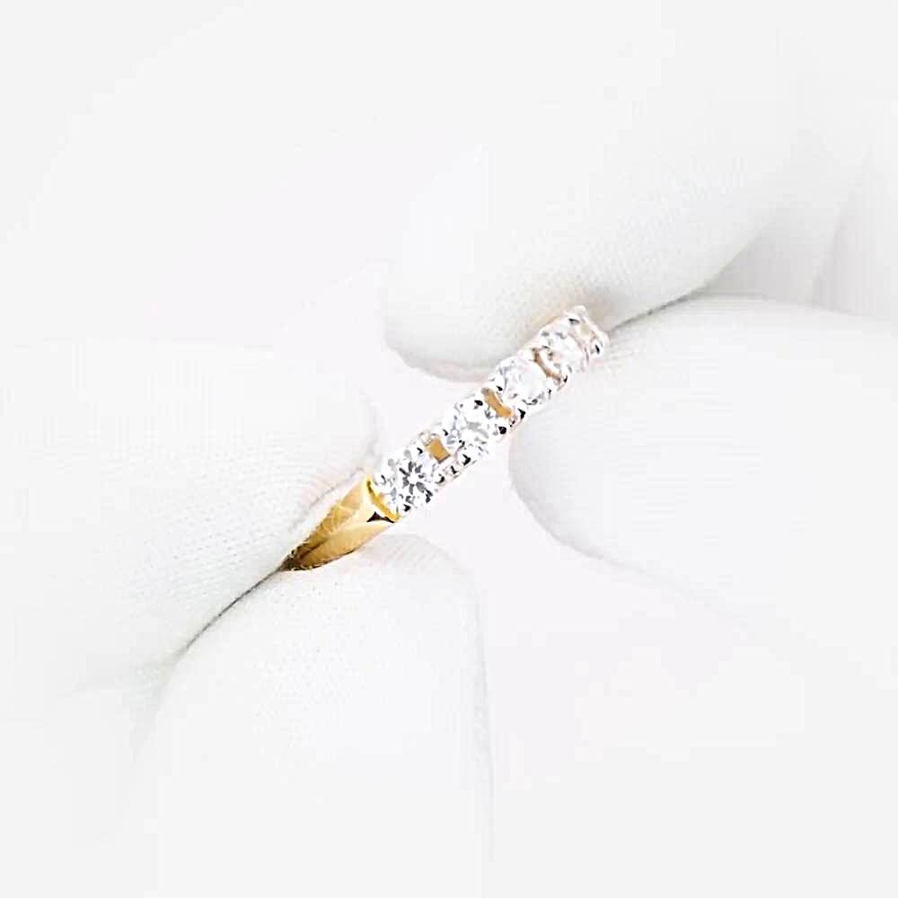 Кольцо с фианитами из красного золота 585 пробы 1