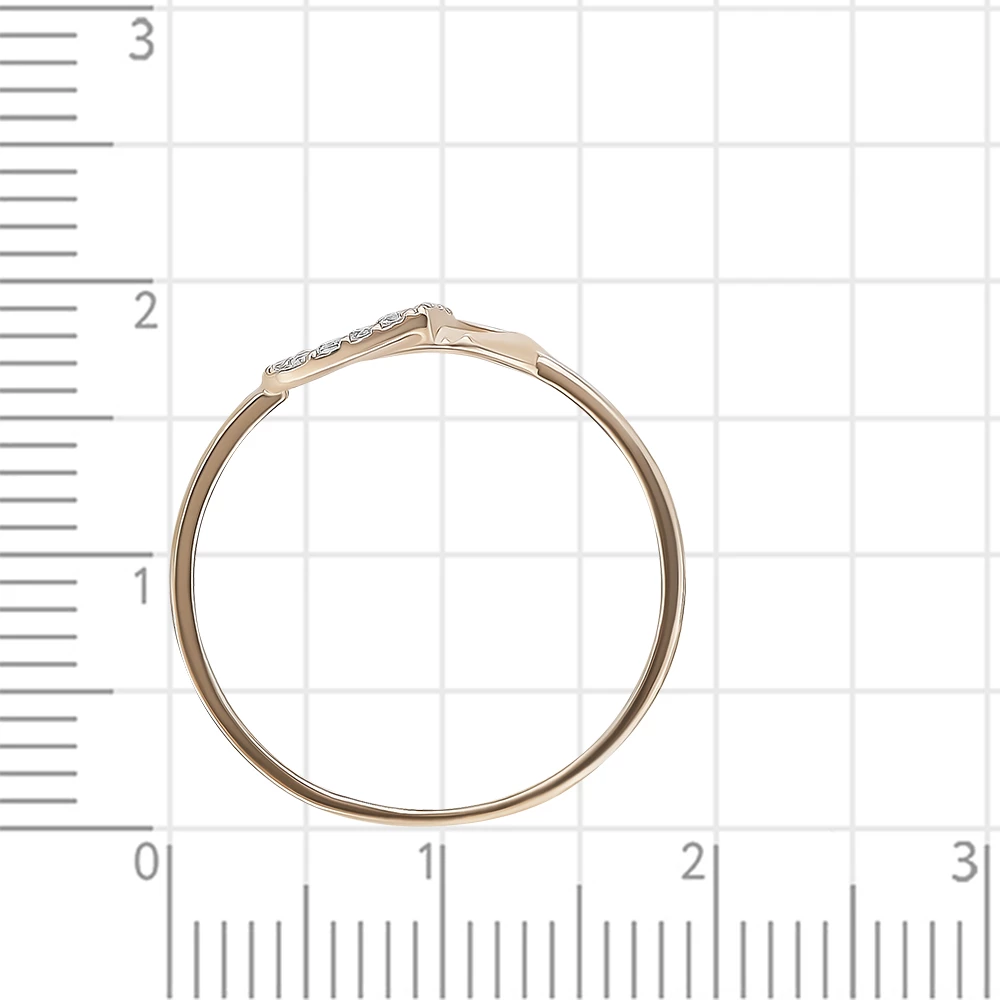 Кольцо с фианитами из красного золота 375 пробы 4