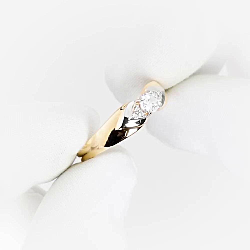 Кольцо с фианитами из красного золота 375 пробы 1